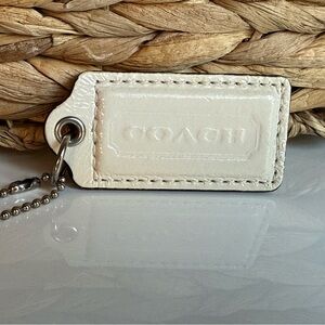 Coach Classic Cream White Patent Leather Hang Tag